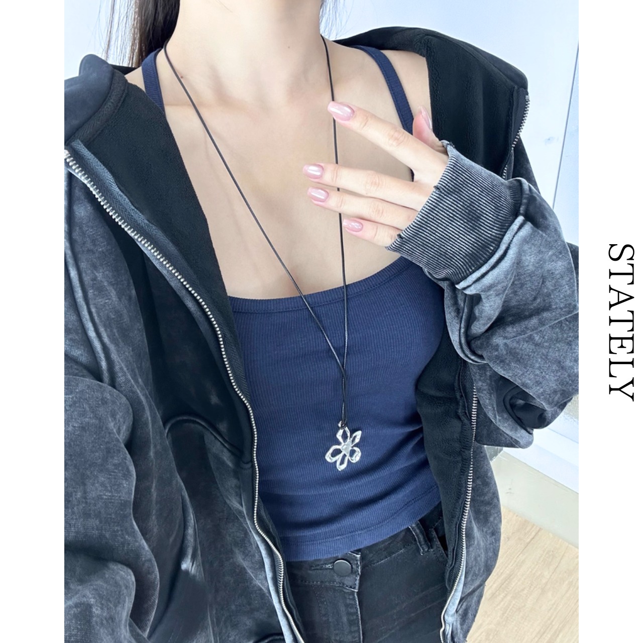 Unisexフェードウォッシュジップフーディ/2color_T84・画像14