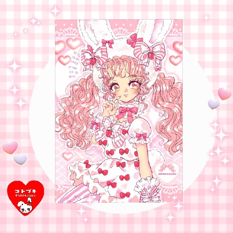 リボンバニーちゃん【ポストカード】 | KOTOBUKI online shop