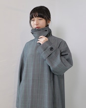 FOURAM - GRAMPIANS CORD COAT :Gray|グレンチェック/グランピアンズウールコート