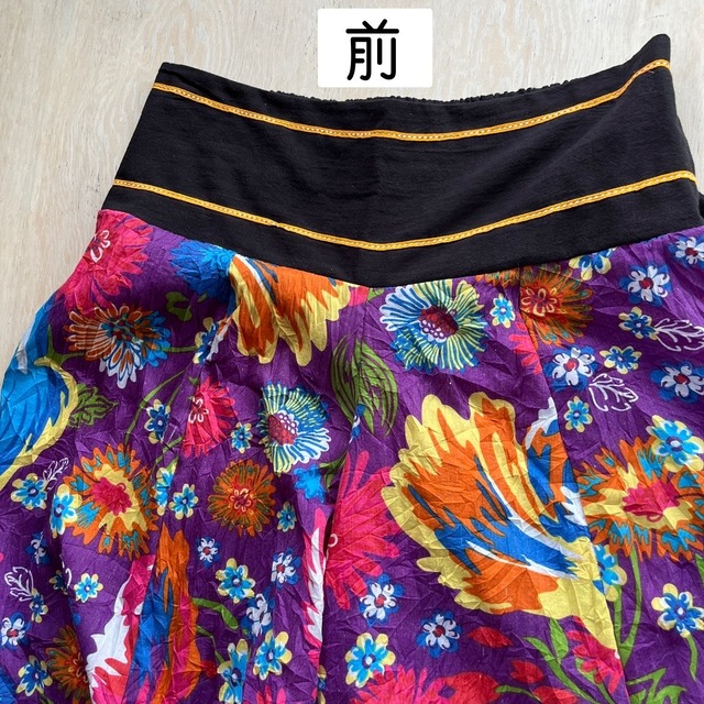 花柄フレアーパンツb