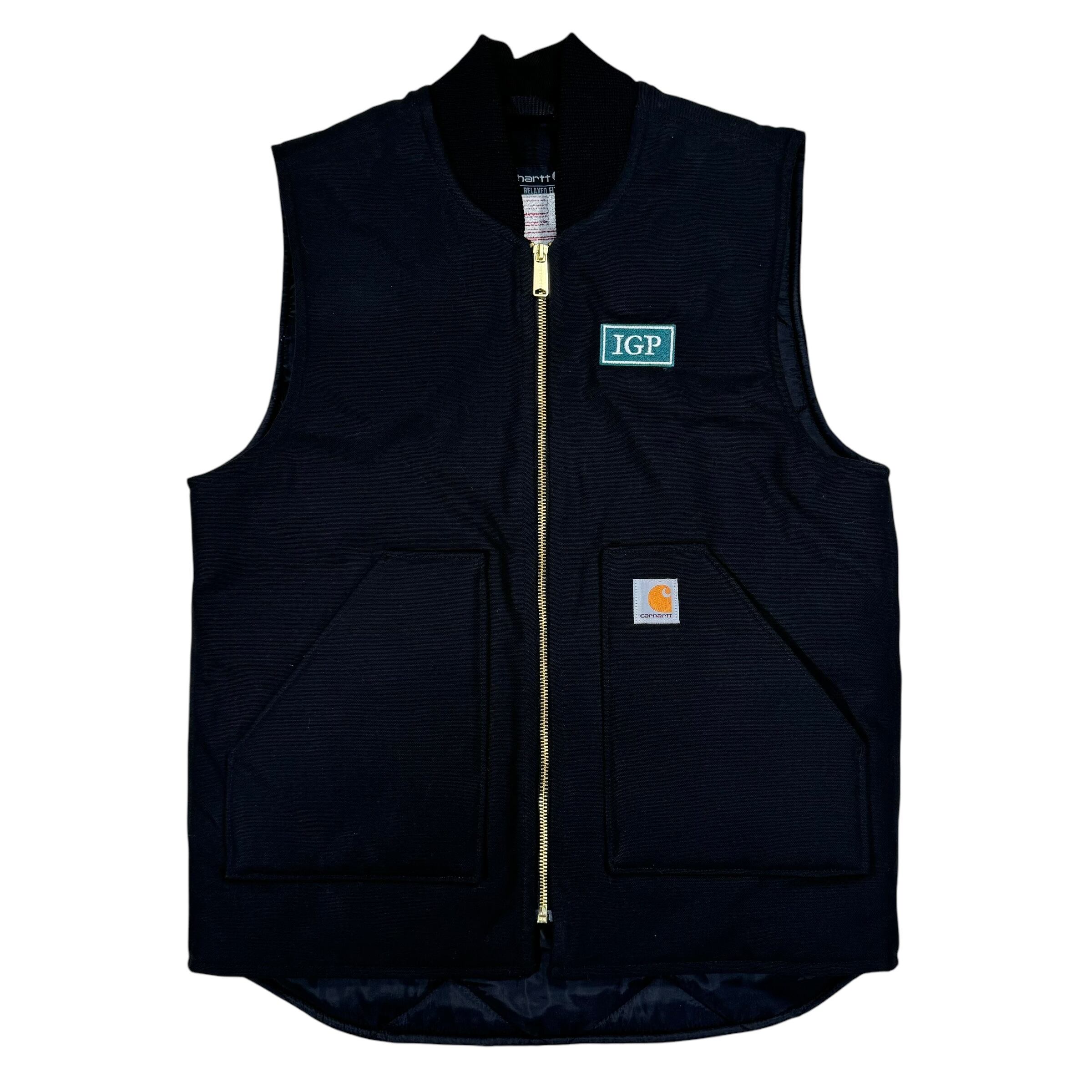 carhartt カーハート ダック地 ベスト キルティングライナー 黒 S 
