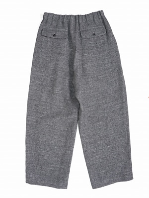 Wool Linen Tweed Wide Pants
