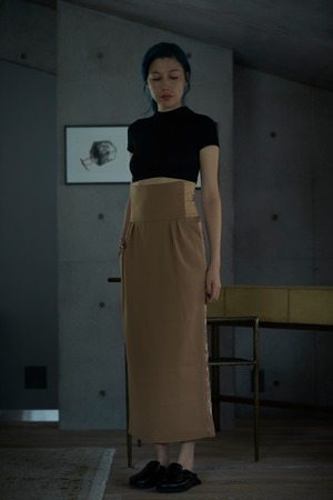 【予約販売】HIGH WAIST SKIRT -  CAMEL