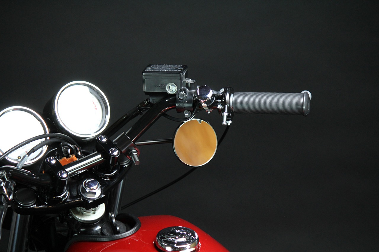3inch-Round type mirror BLACK (Clamp on)