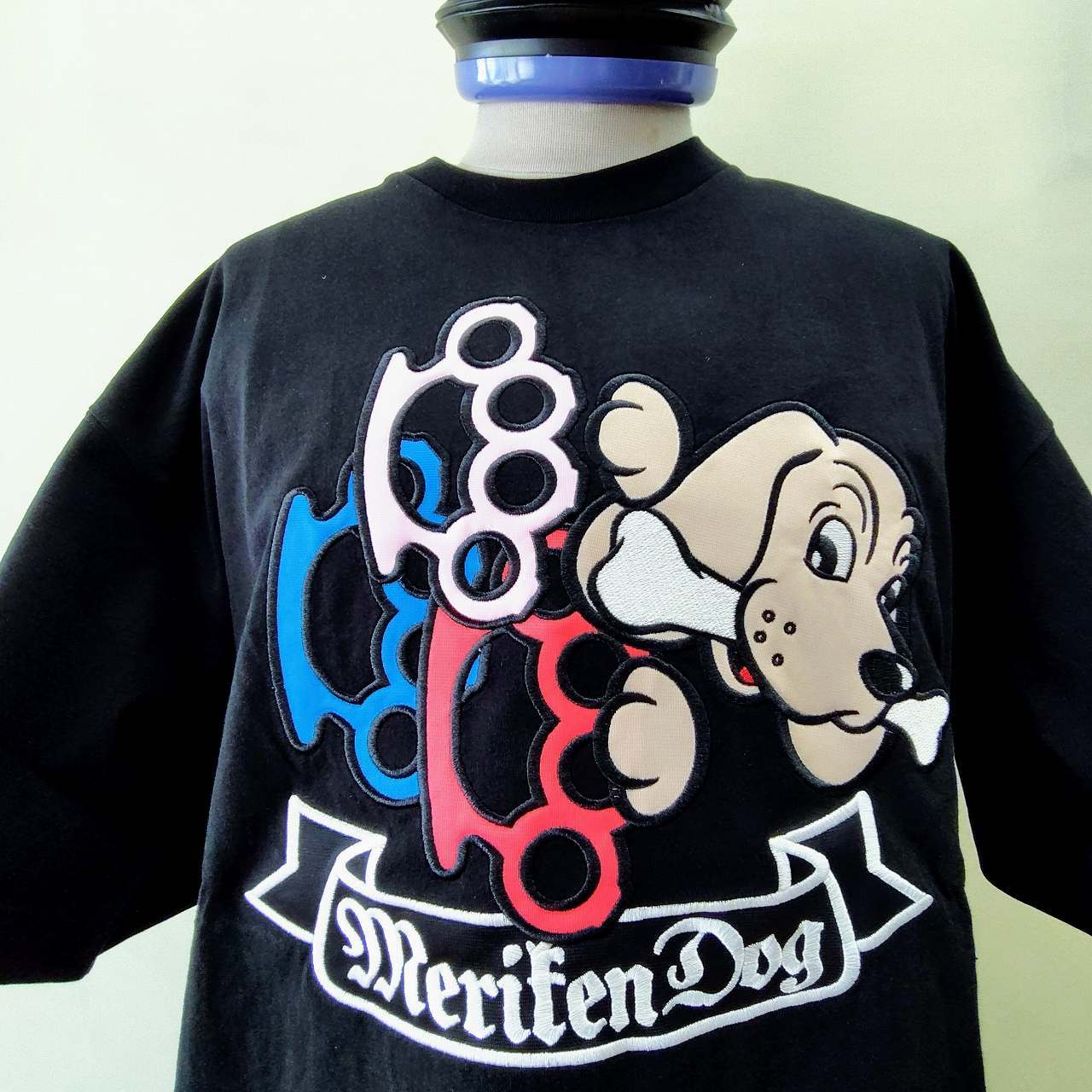 ガルフィー GALFY 半袖Tシャツ メリケンサック 黒 （L）(XL) It is a T