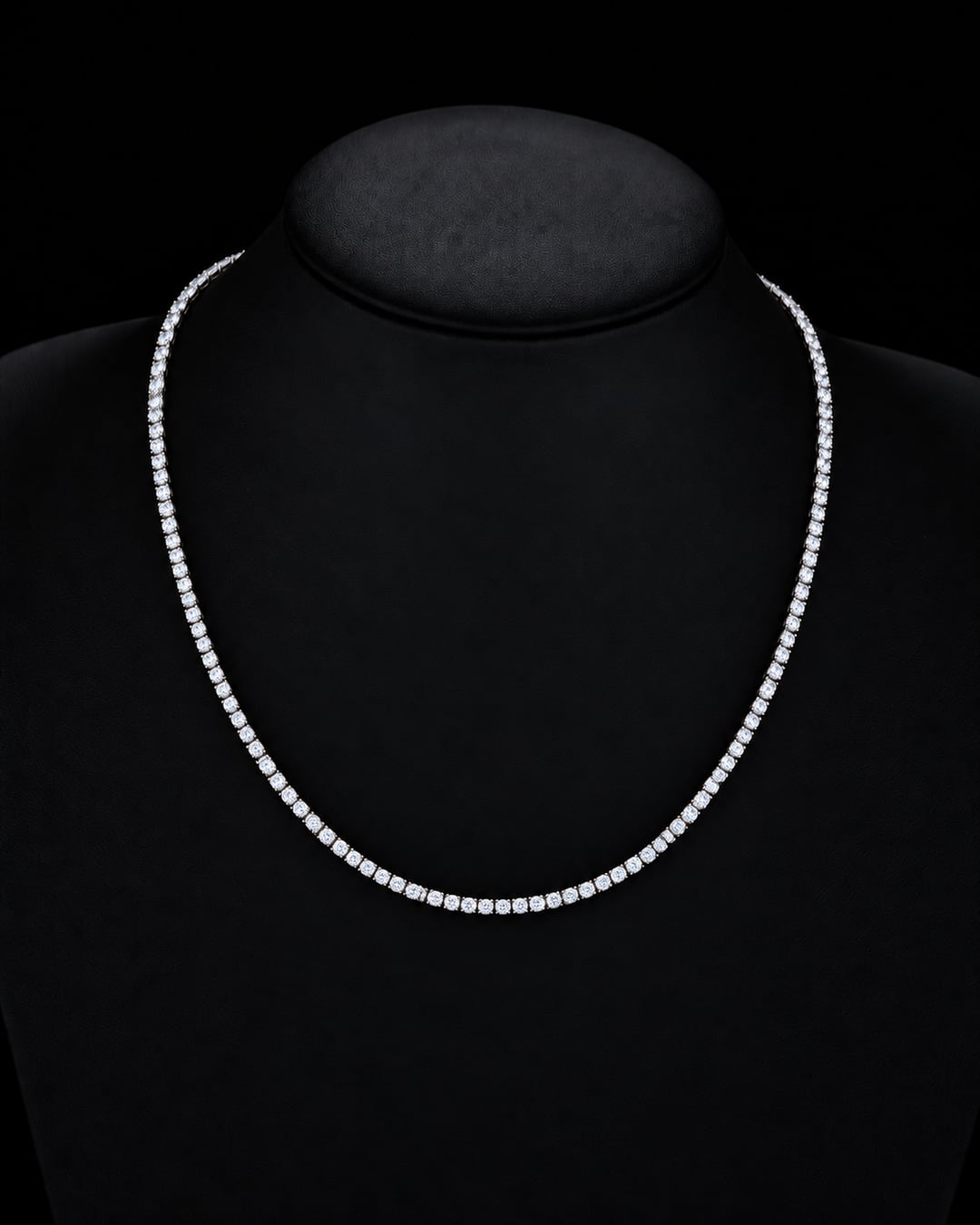 【2mm】Moissanite Tennis Necklace -Gold/Silver-