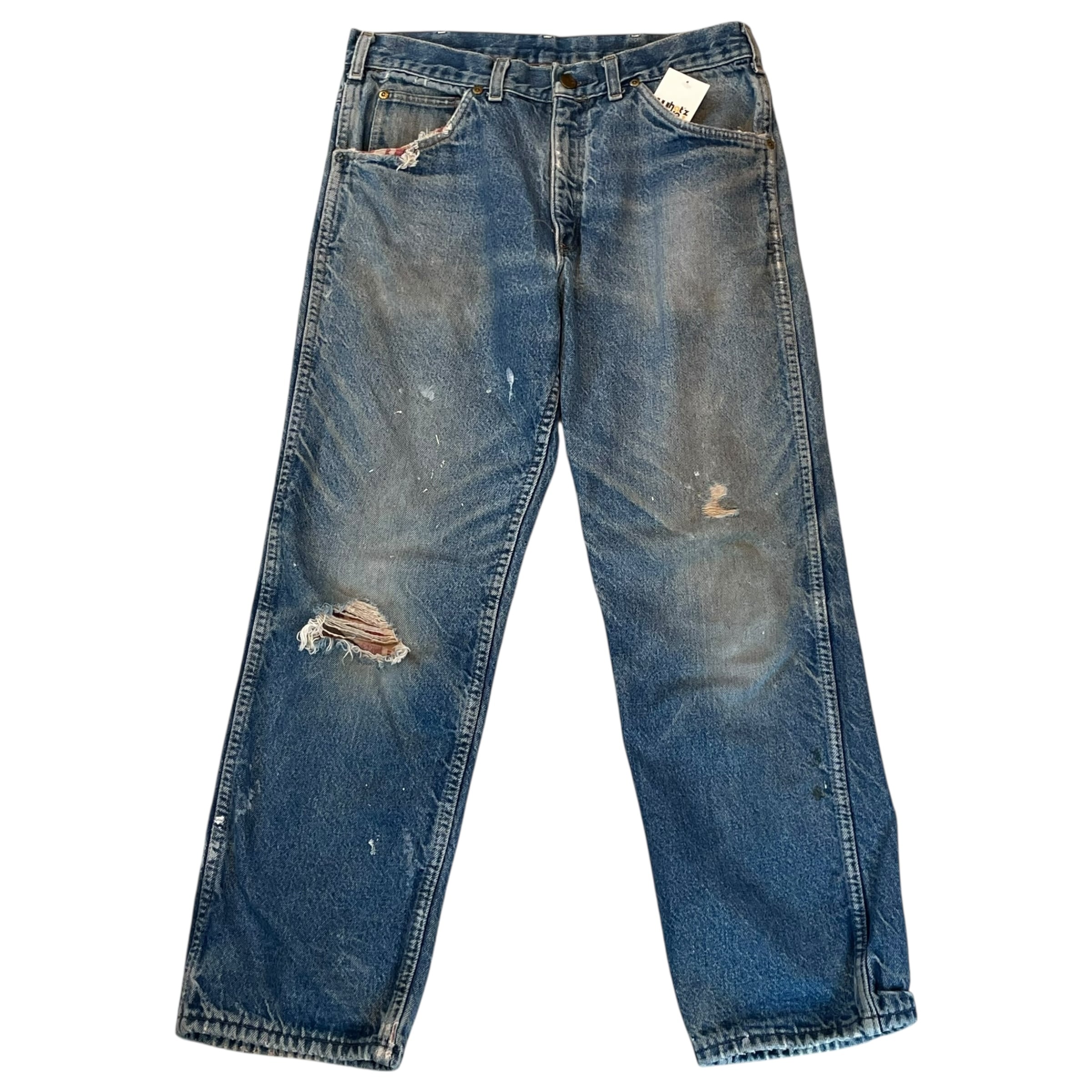 ~90s Carhartt lining flannel denim pants