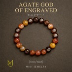 佛の慈悲と蓮の清らかさが宿る聖なる青|MIKI-JEWELRY 佛刻印入り 蓮の花 瑠璃ブレスレット|Buddha & Lotus Lapis Lazuli Bracelet