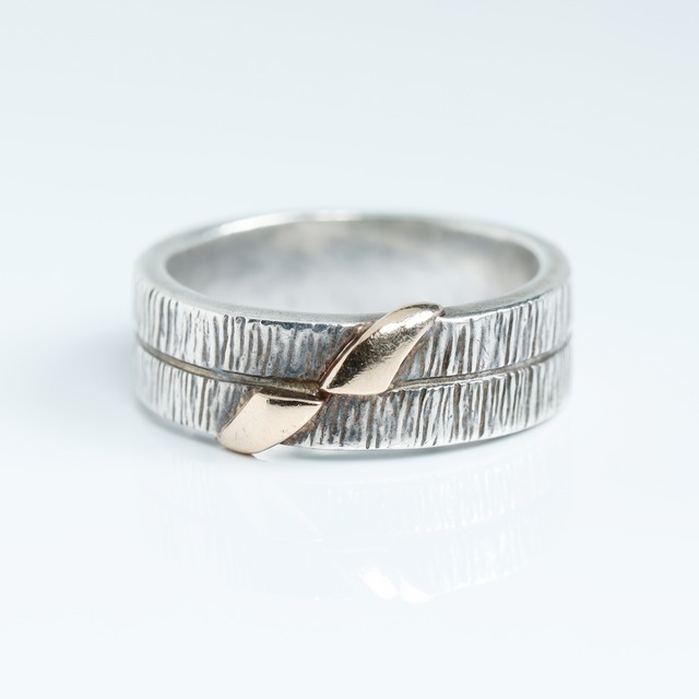 Silver × 10K YG Combination Ring #12 (used)