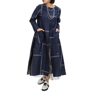【最新作】デニムジャガード コートワンピース【260-7139】Denim Jacquard Dress