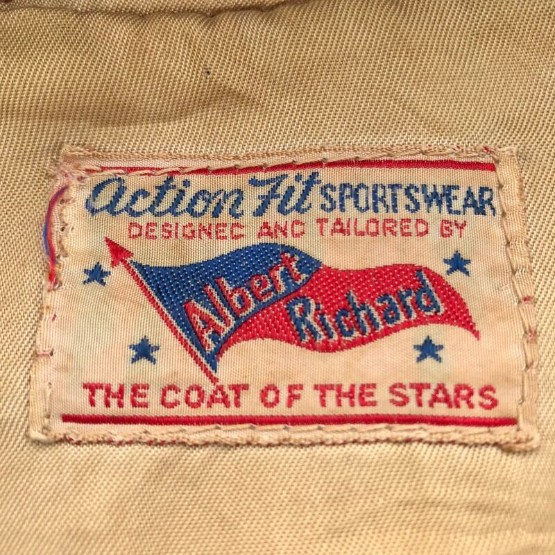 40's 50's Albert Richard アルバートリチャード ヌバックジャケット Action Fit ブラウン M位 TALON 希少  ヴィンテージ | agito vintage powered by BASE