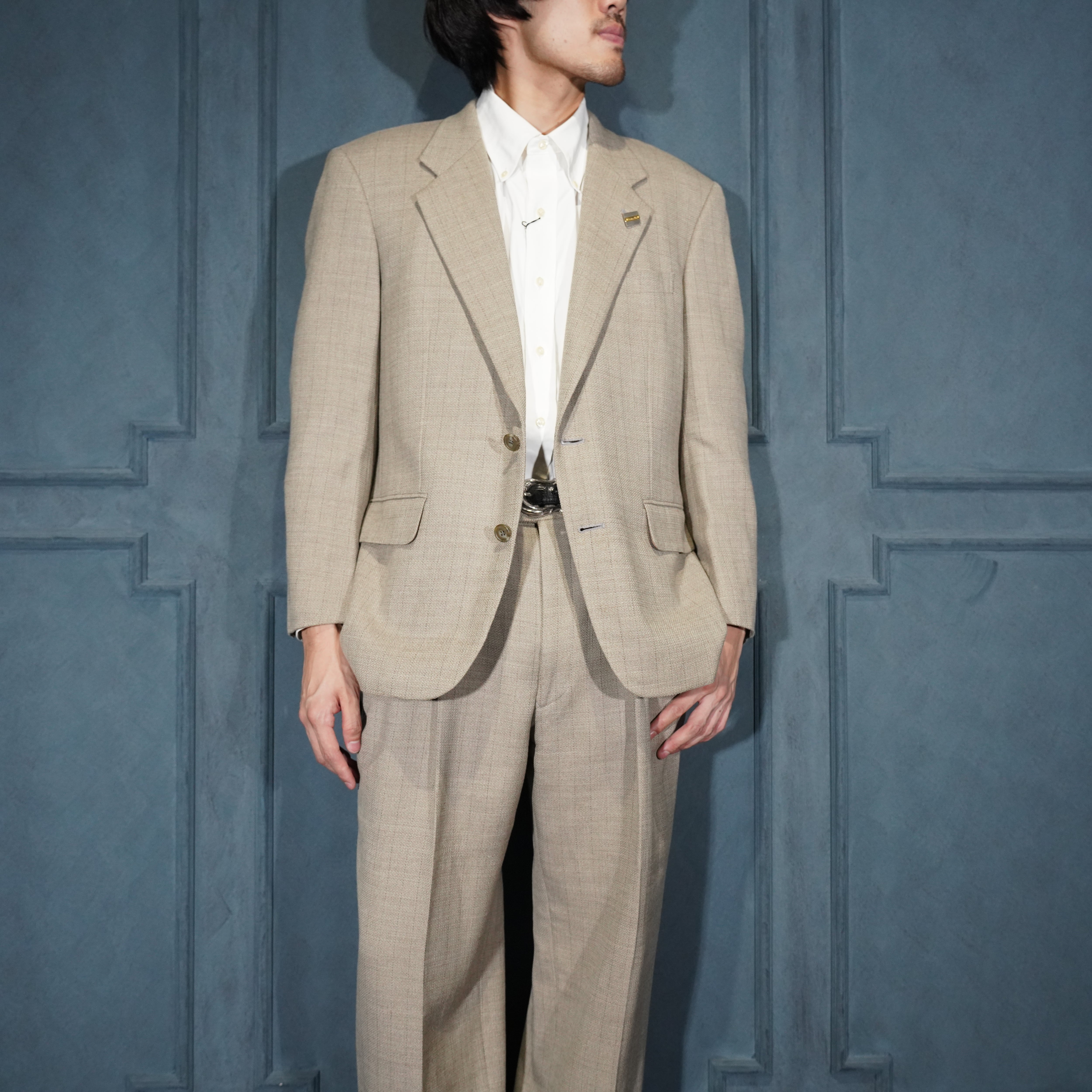 ✨ウール✨Christian Diorディオール✨スーツ　セットアップ背抜き Christian Dior CHECK PATTERNED WOOL SET UP SUIT/クリスチャン