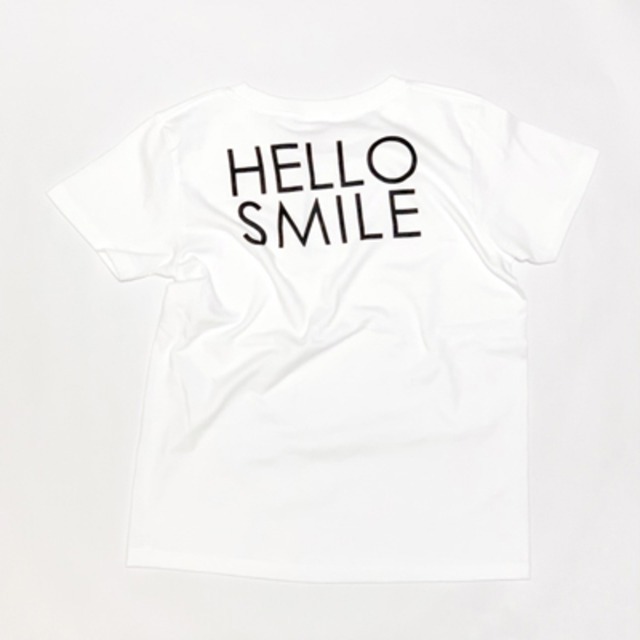 HELLO SMILE 大人サイズTシャツ　児童虐待防止オレンジリボン活動へのチャリティー