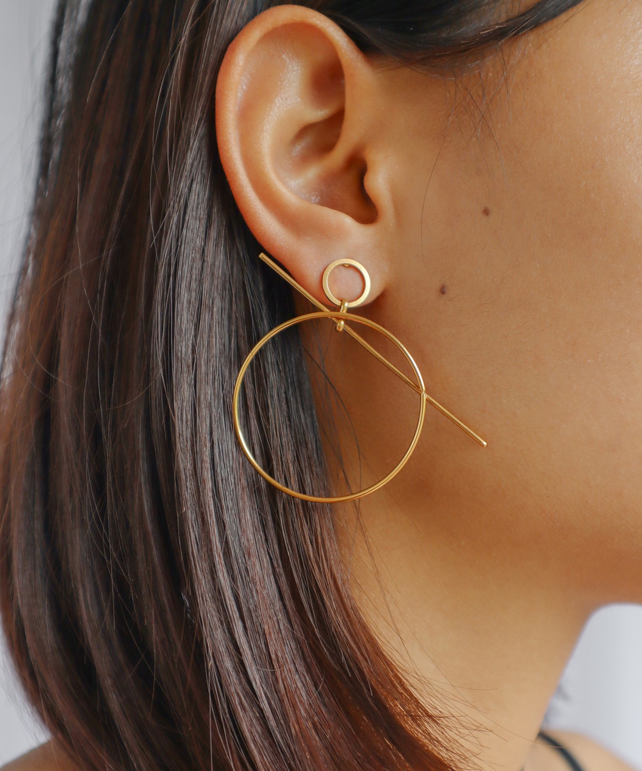フープデザインピアス/018051