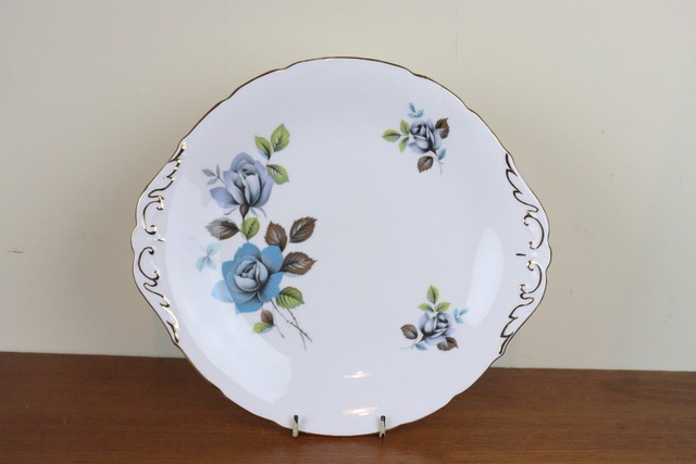 パラゴン　ブルーミスト　B&Bプレート　大皿　PARAGON　BLUE MIST　バラ　青　イギリス　ヴィンテージ　食器　L94