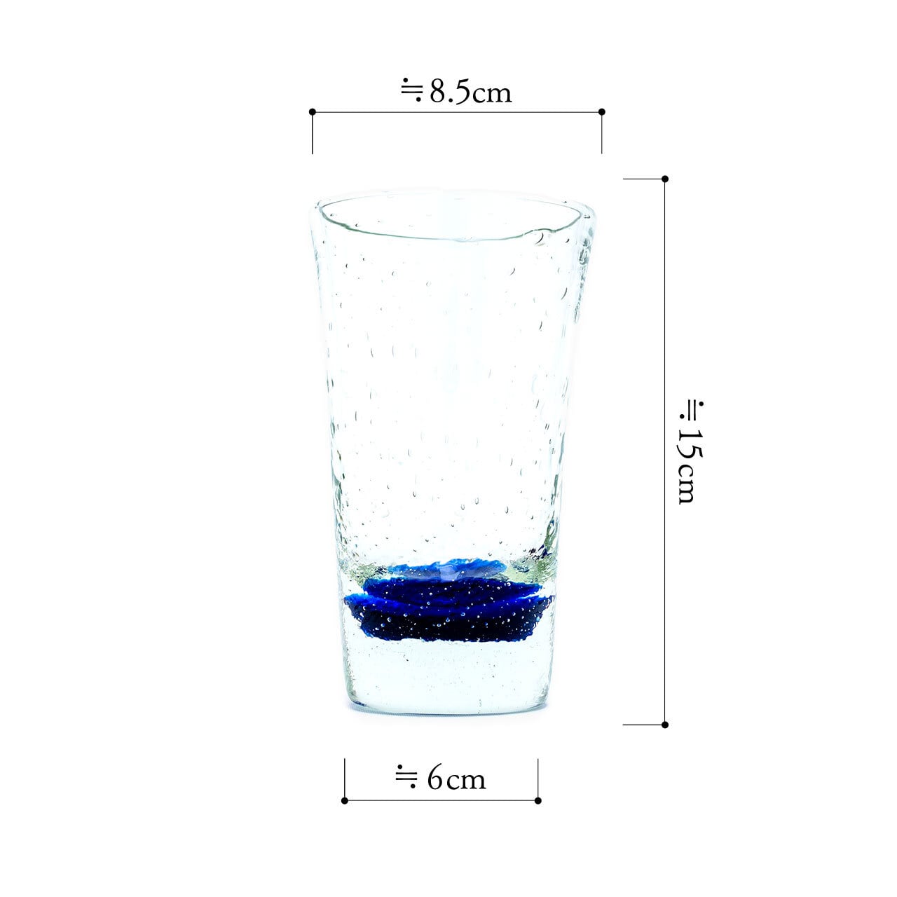 ガラス工房清天】底色気泡マグ 青 [琉球ガラス] | 【琉球ガラス】と