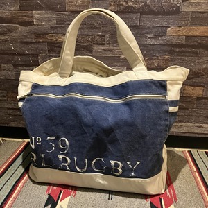 RALPH LAUREN RUGBY CANVAS TOTE BAG