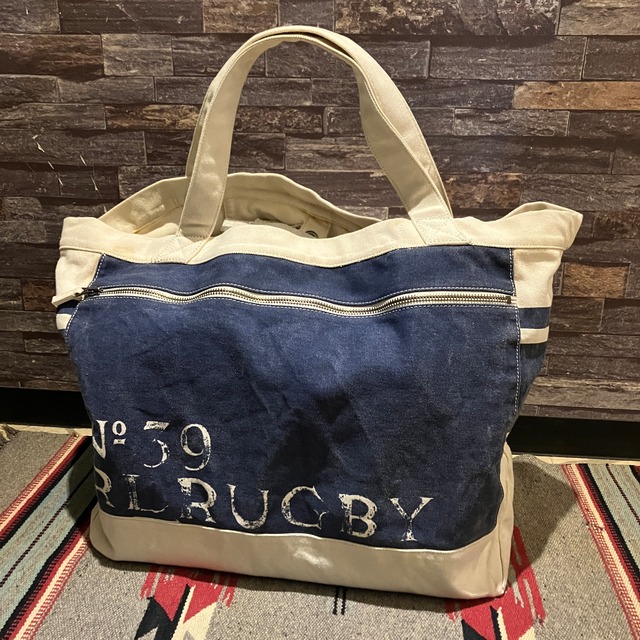 RALPH LAUREN RUGBY CANVAS TOTE BAG