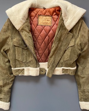 leather croped jacket