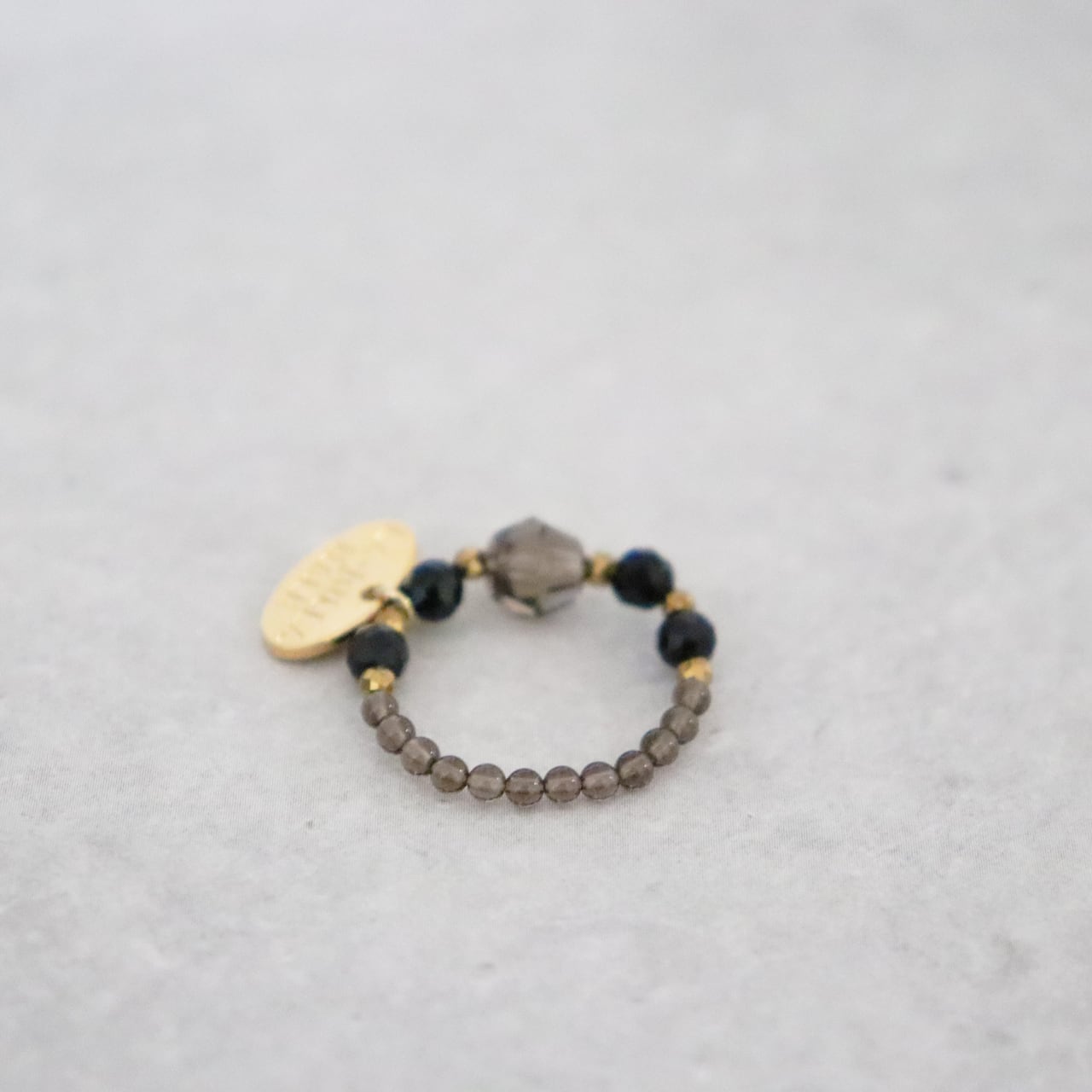 MA・YO・KE・】スモーキークォーツ×オニキス リング | LA・JOLLA HALE