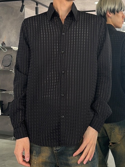 【ALUDE SELECT】through Design shirt (2color)