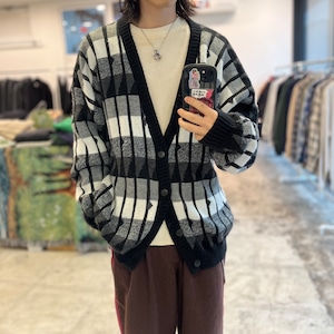 USA製 AREA  used Acryl cardigan SIZE:L