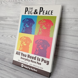 Pug & Peaceアートパネル（ALL YOU NEED IS PUG）