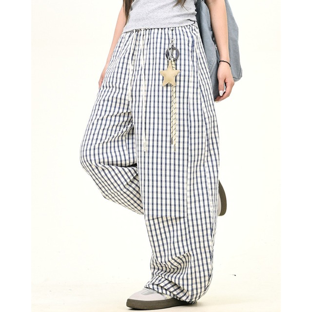 gingham check easy pants　ギンガムチェックイージーパンツ　J0909