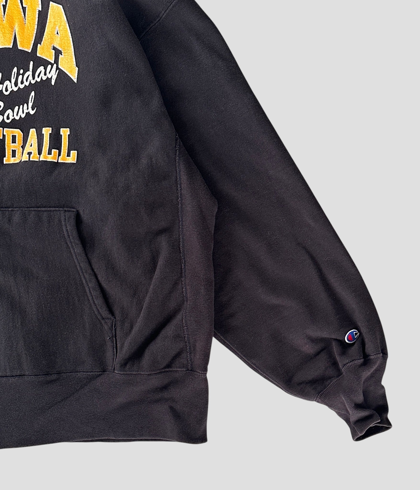 Champion- Vintage 80s XL IOWA FOOTBALL Reverse Weave Hoodie made