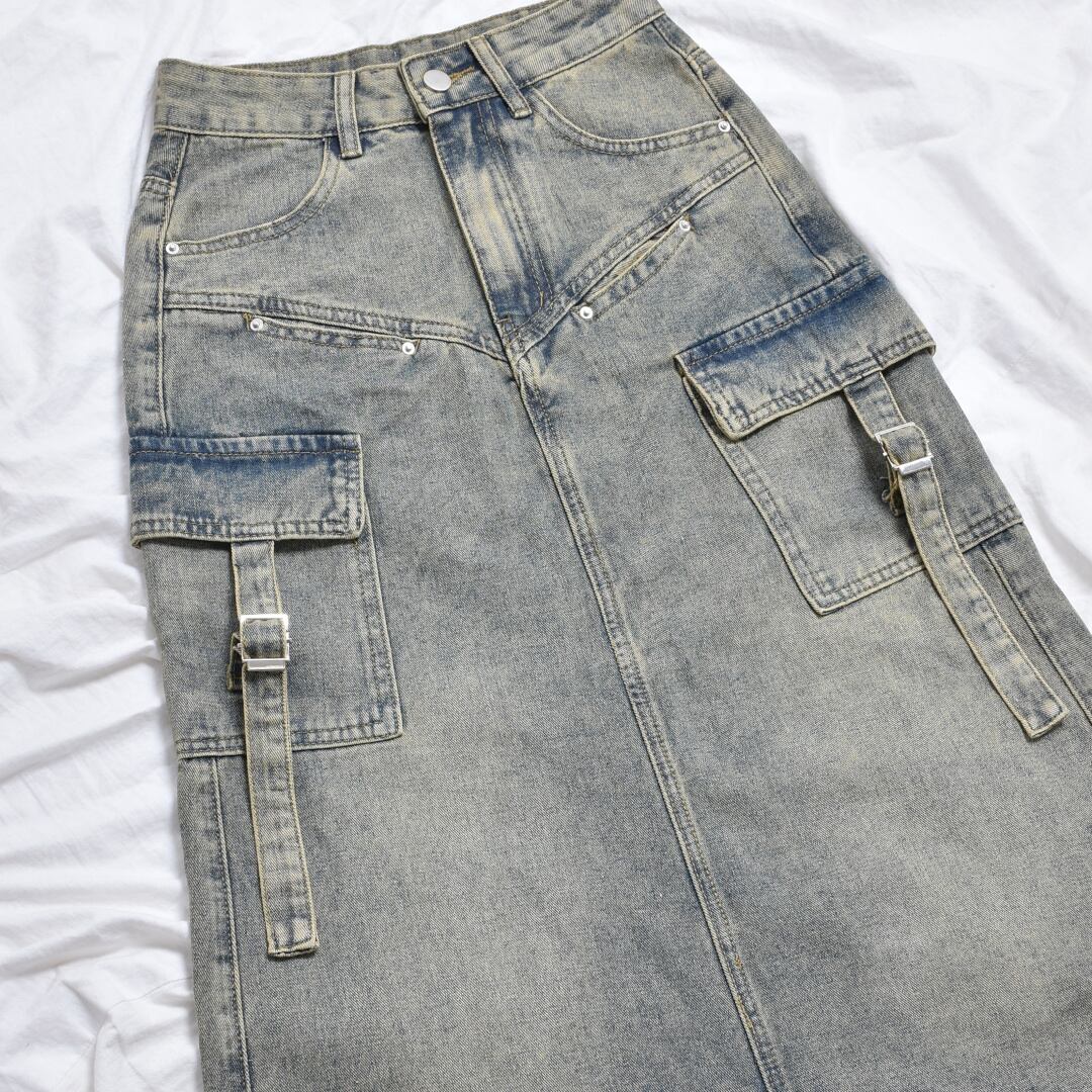 50%OFF】WASHデニム カーゴロングスカート | VOLCAN&APHRODITE 公式通販