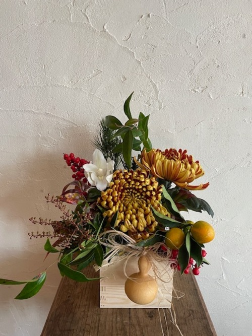 お正月瓢箪アレンジメント☆１２月２７・２８日出荷