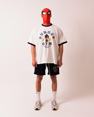 バーガージムリンガーTシャツ　ホワイト