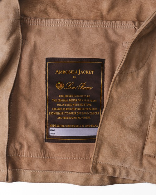 [2010s] "Loro Piana" Amboseli Unlined Suede Safari Jacket (Made in Italy)