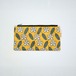 Ashi｜亜紙 Flat Pouch M＊Yellow Champey プルメリア柄 紙ポーチ バナナ ハンドメイド