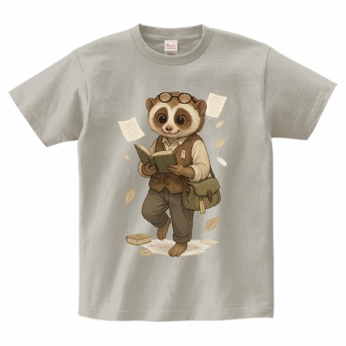 おしゃれスローロリスTシャツ[シルバーグレー]