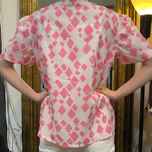 Vintage ribbon tie blouse