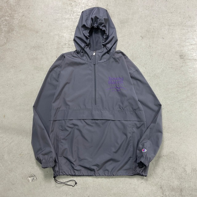 90年代 Champion チャンピオン ハーフジップアノラックパーカー 