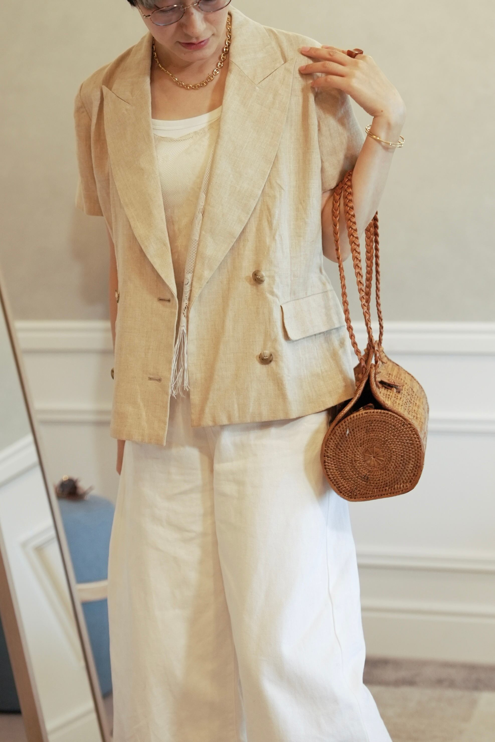 Linen Blend Jacket | リネン混 半袖ジャケット