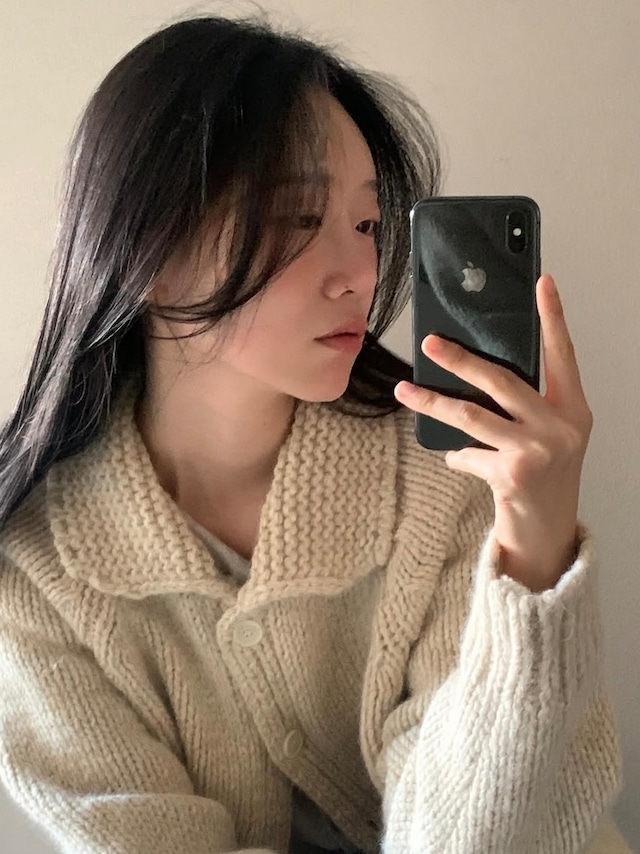 (予約) JINSIM / Winter rosy cardigan 2color