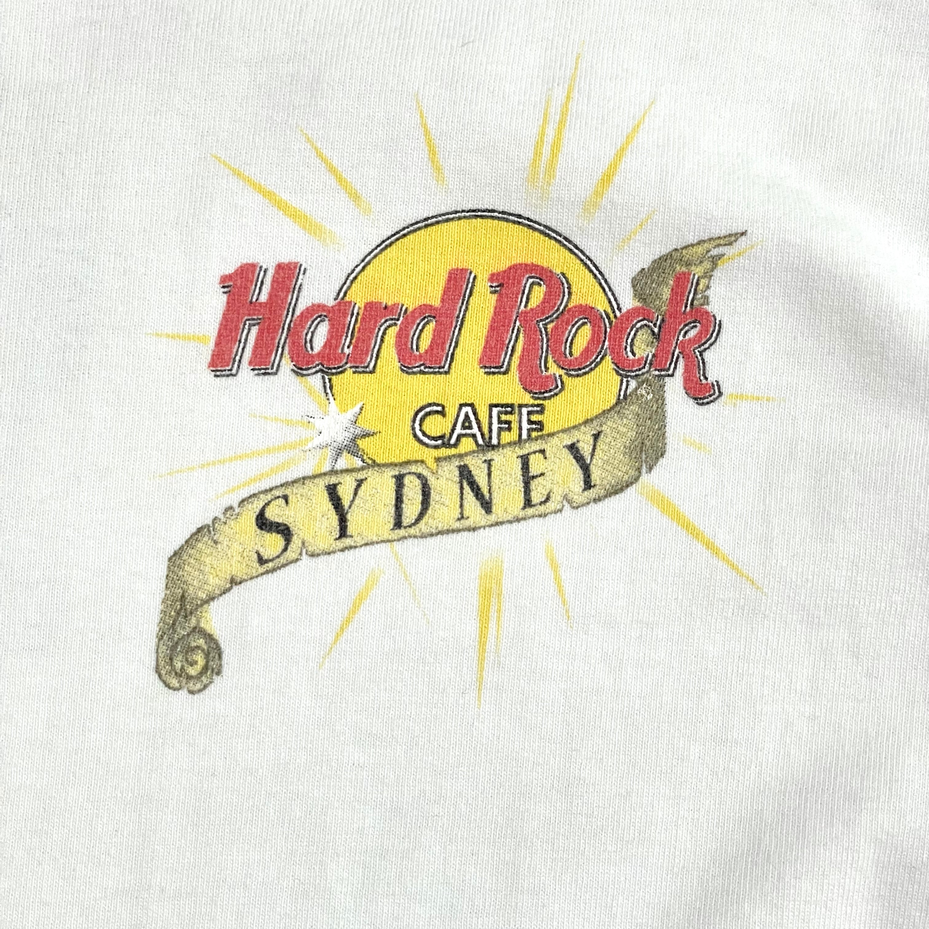 Hard Rock CAFE】ワンポイントロゴ バックプリント Tシャツ 刺繍タグ