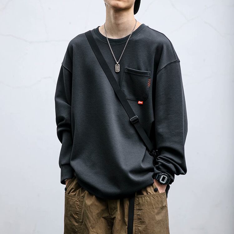 ★SIMPLE DESIGN ROUND NECK SWEATER　　　A0755