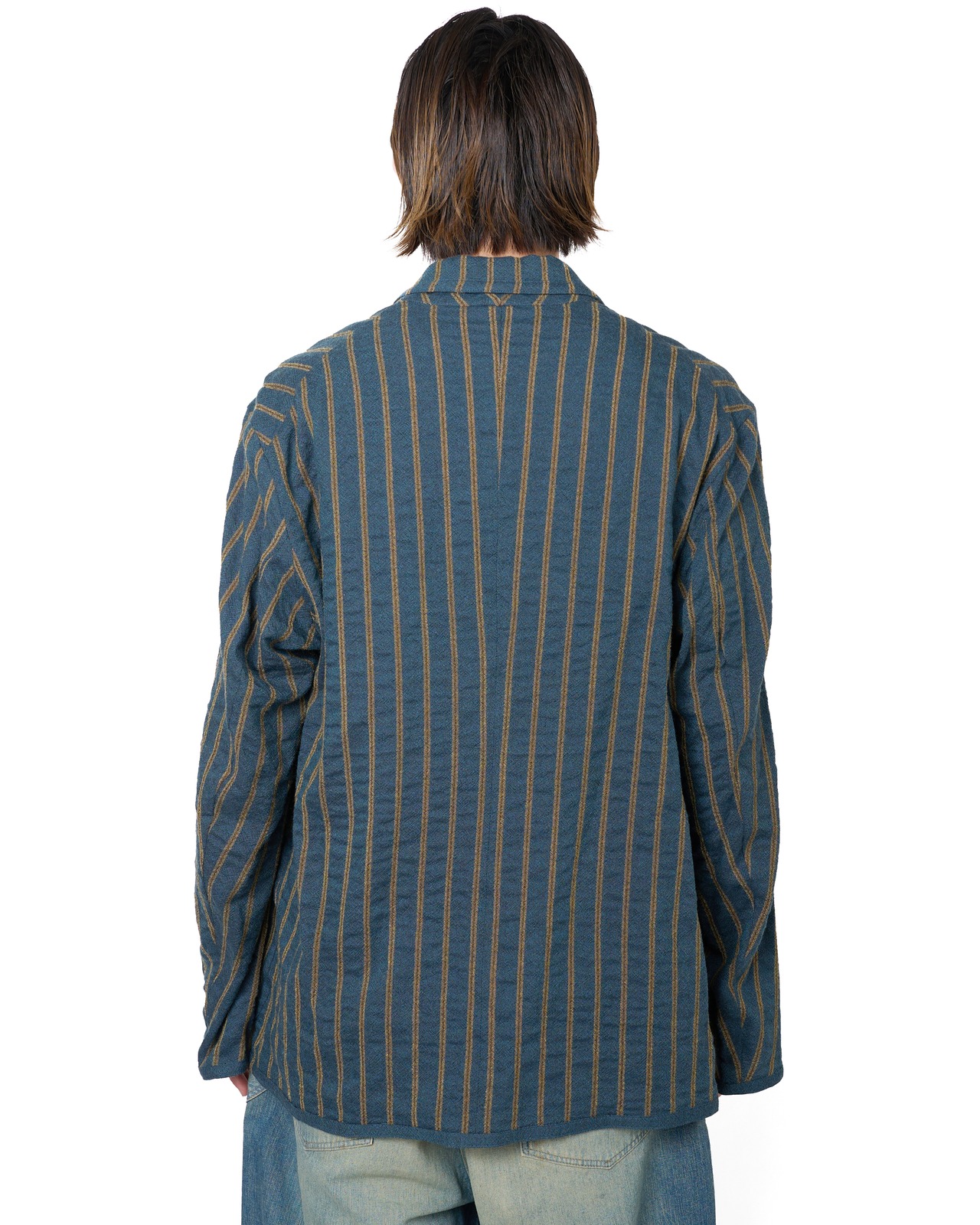 m's braque "TRIMMED JACKET〔BLUE STRIPE〕"