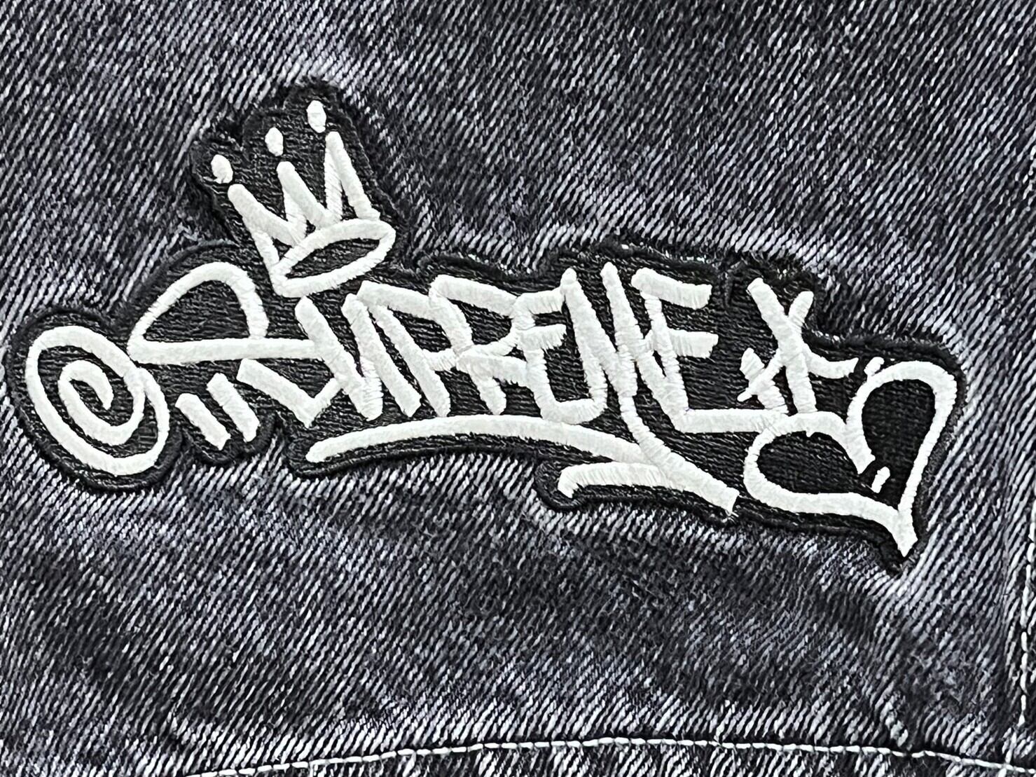Supreme HANDSTYLE DENIM PAINTER SHORT BLACK 36 70265 | BRAND 