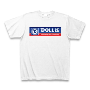 DOLLiS Tシャツ ステッカーロゴ 大（ホワイト）