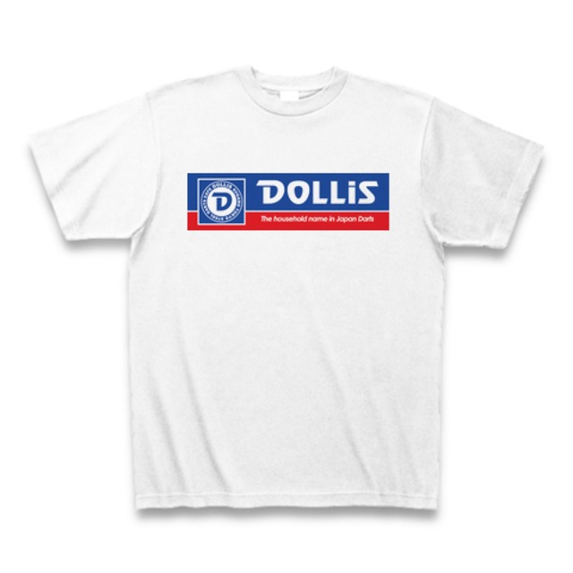 DOLLiS Tシャツ ステッカーロゴ 大（ホワイト）