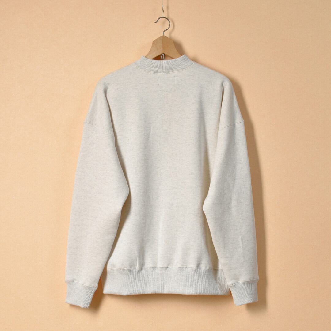 Manual Alphabet マニュアルアルファベット AZUMA 起毛モックネックスウェット・オートミール【メンズ】旧式の編機を使った裏起毛生地が使われています。【送料無料】