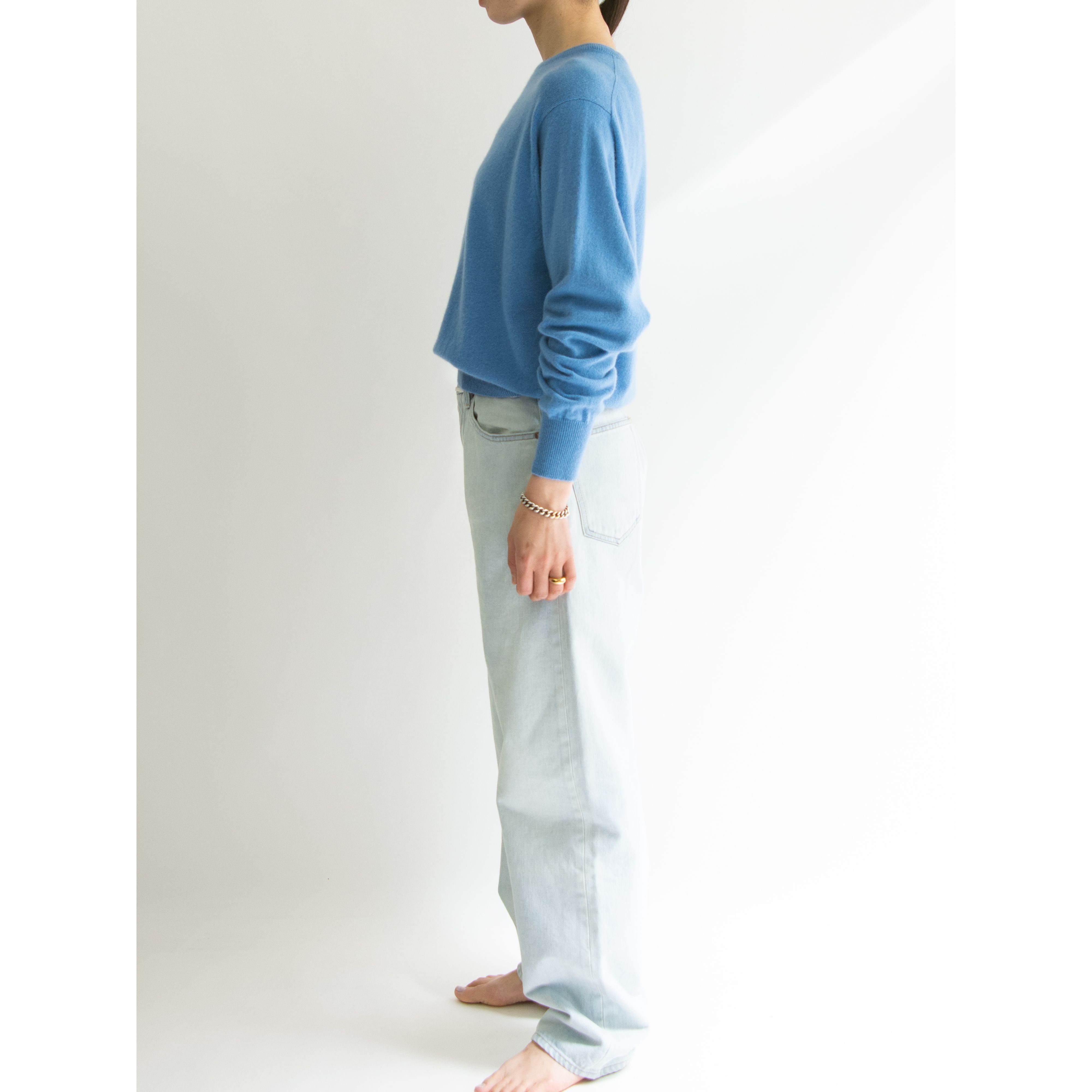 【Unknown Brand】100% Cashmere Crew Neck Sweater(カシミヤクルーネックセーター ニットプルオーバー)