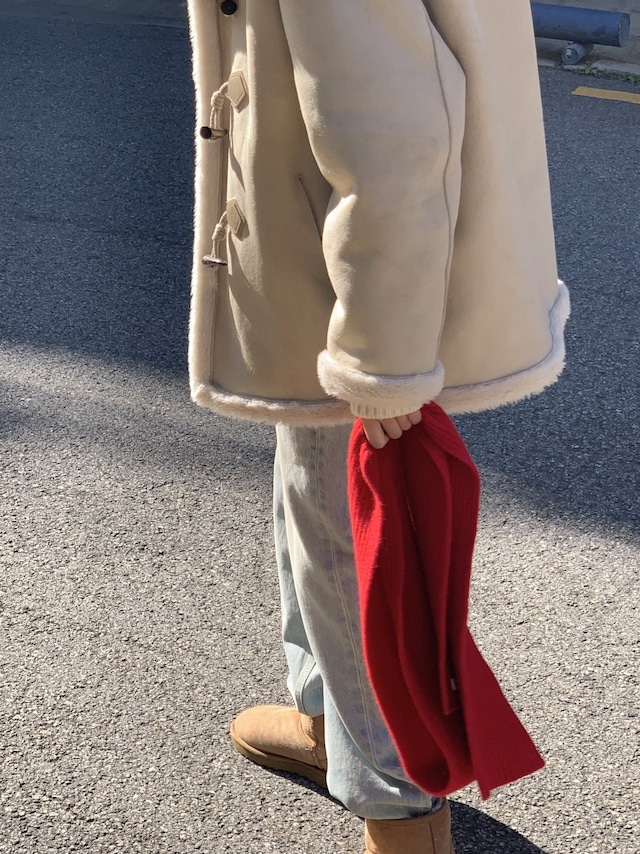 (verveine)  high-neck duffle reversible shearing mustang