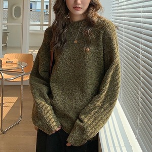 ウールブレンドルーズニット　A1079