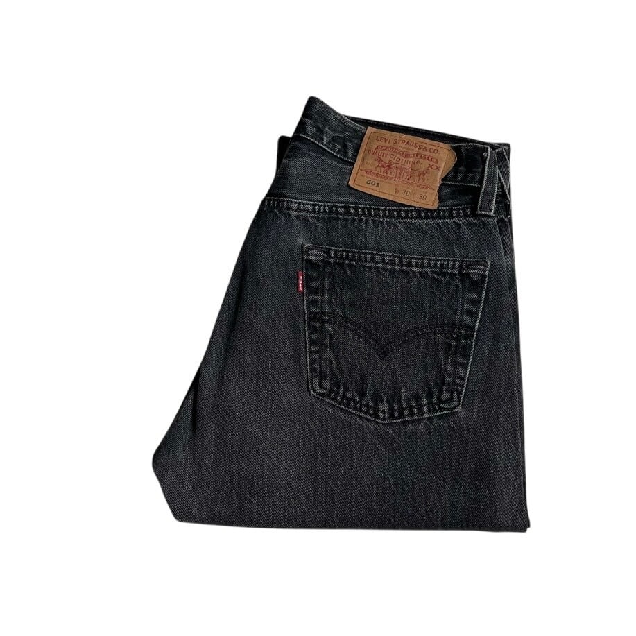 先染めブラックW30L30：90s Levis 501 リーバイス 501 デニム ジーンズ